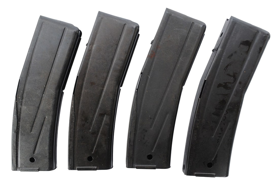 Four 30-Round M1/M2 Carbine .30 Carbine Magazines (JGD): A lot of Four 30-Round M1/M2 Carbine .30 Carbine Magazines that are in good to very good condition. 