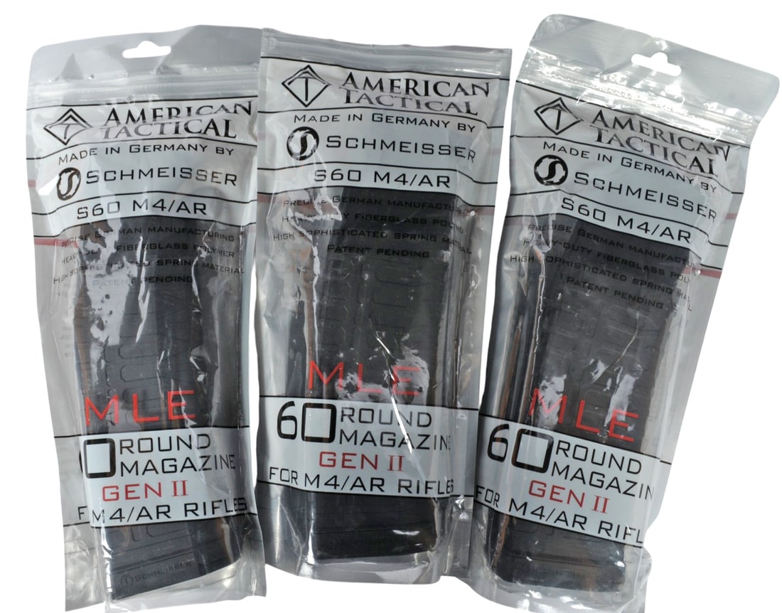 Three American Tactical German 60-Round Magazine 5.56x45mm (JGD): A lot of three American Tactical German 60-Round Magazine 5.56x45mm 