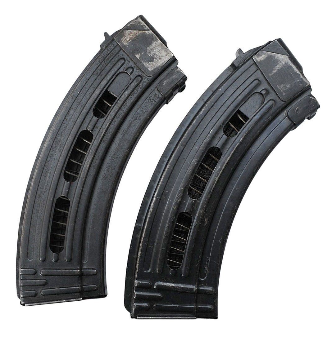 Two Side Window Cut AK47/AKM 7.62x39mm 30-Round Magazines (JGD): A set of Two Side Window Cut AK47/AKM 7.62x39mm 30-Round Magazines, both are custom modified to have a side window to visually see the round count. 