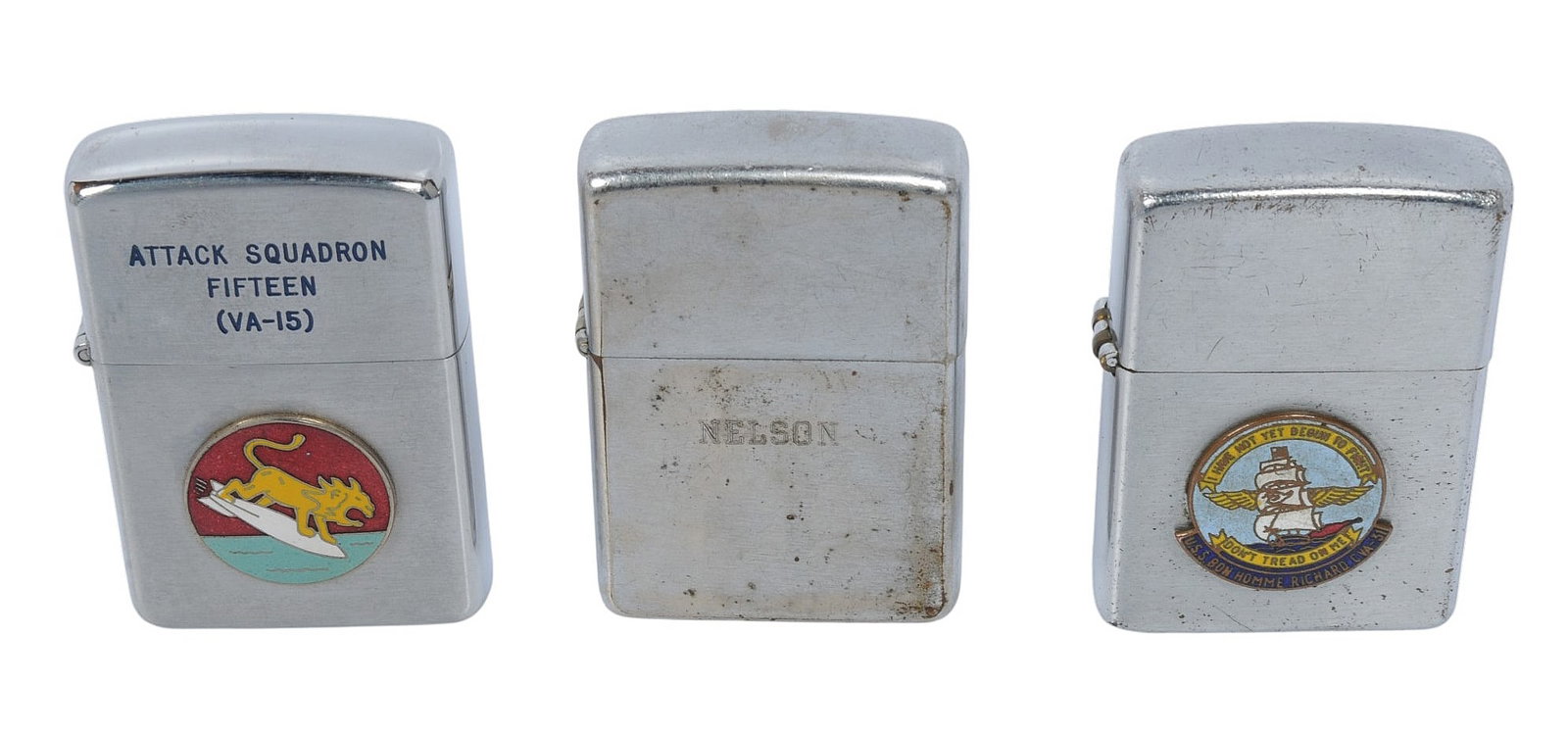 Three Early Collectable Navy Lighters (A) - 2
