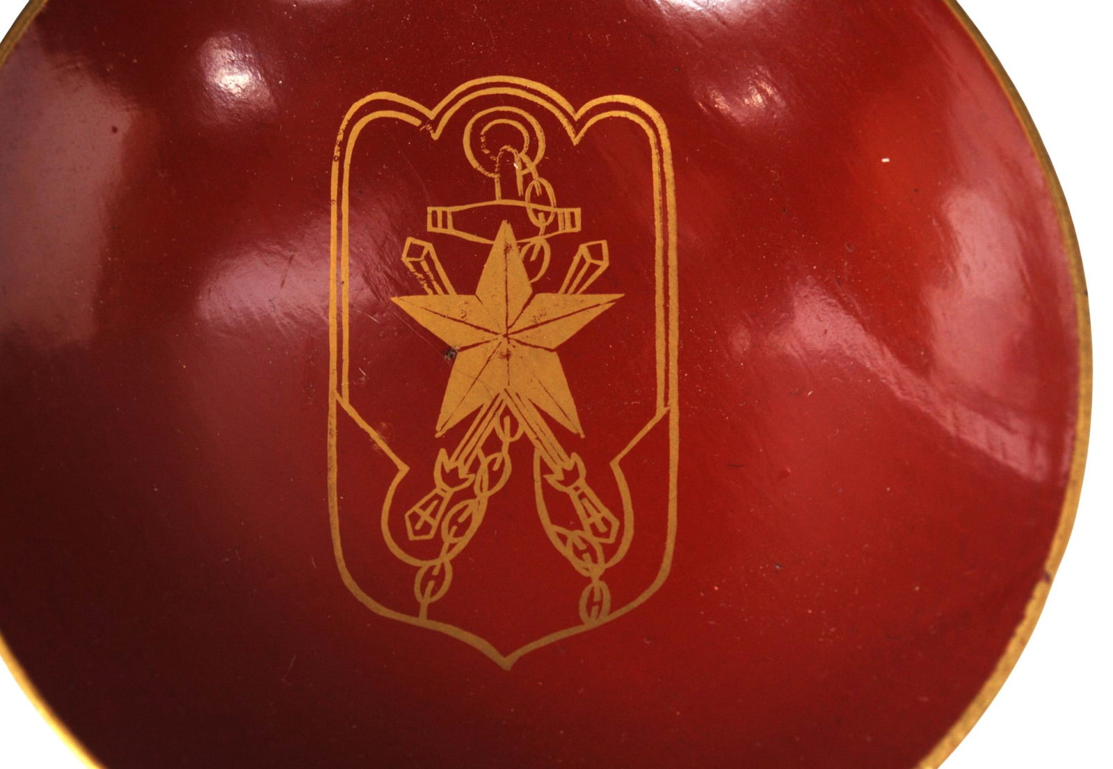 Rare Imperial Japanese Navy WWII ID'ed Lacquered Wood Sake Cup & Original Marked Box (A) - 3