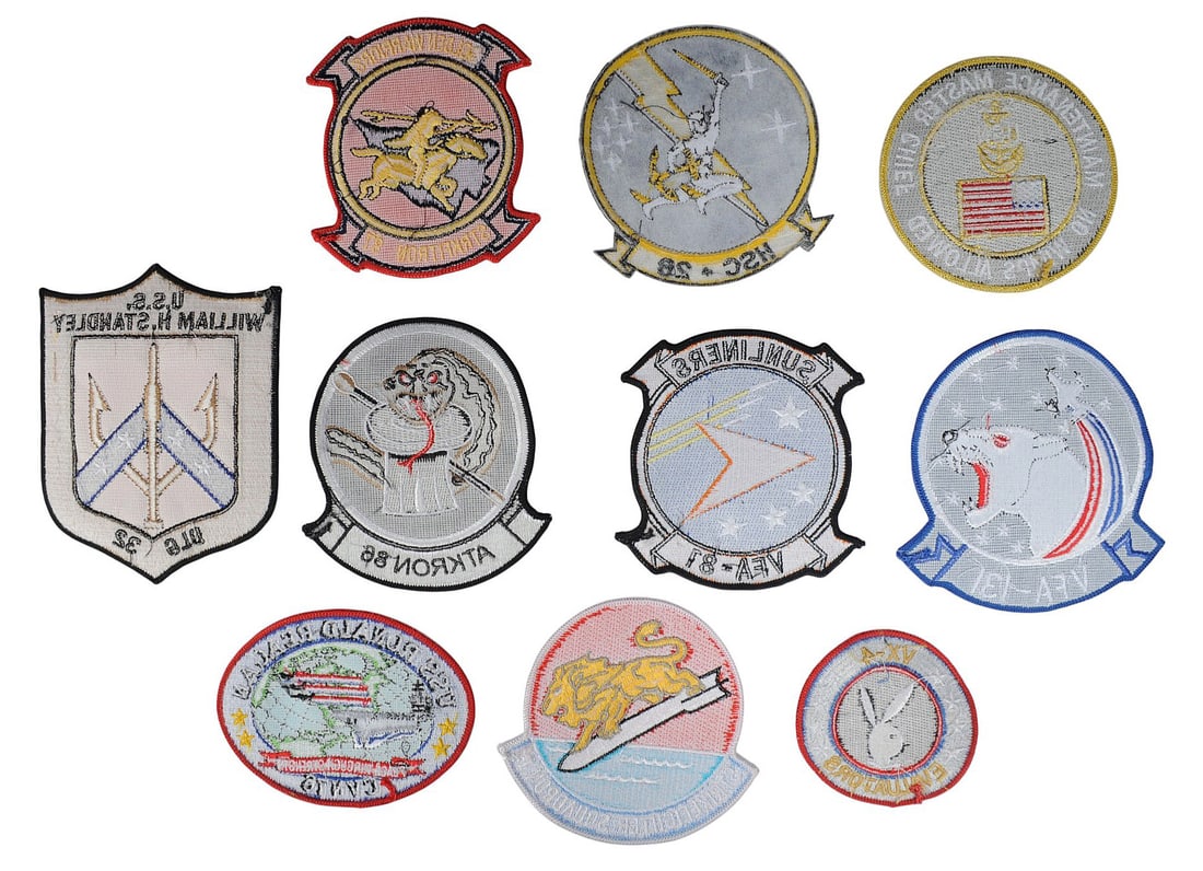 US Navy 1980-90s era Ship and Squadron Patches Lot of 10 (A) - 2