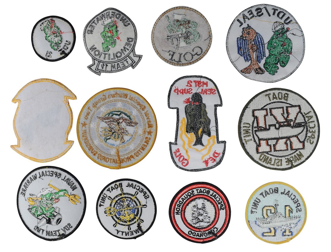 Twelve US Navy 1980-90s era SEAL TEAM/SpecOps Patches (A) - 2