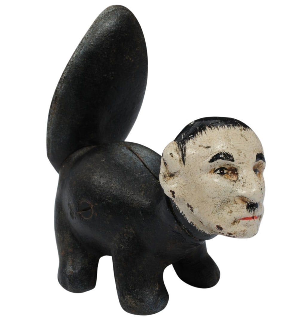 Hittler as a Skunk Effigy paperweight/bookend (HKR): Hittler as a Skunk Effigy paperweight/bookend in good condition. 