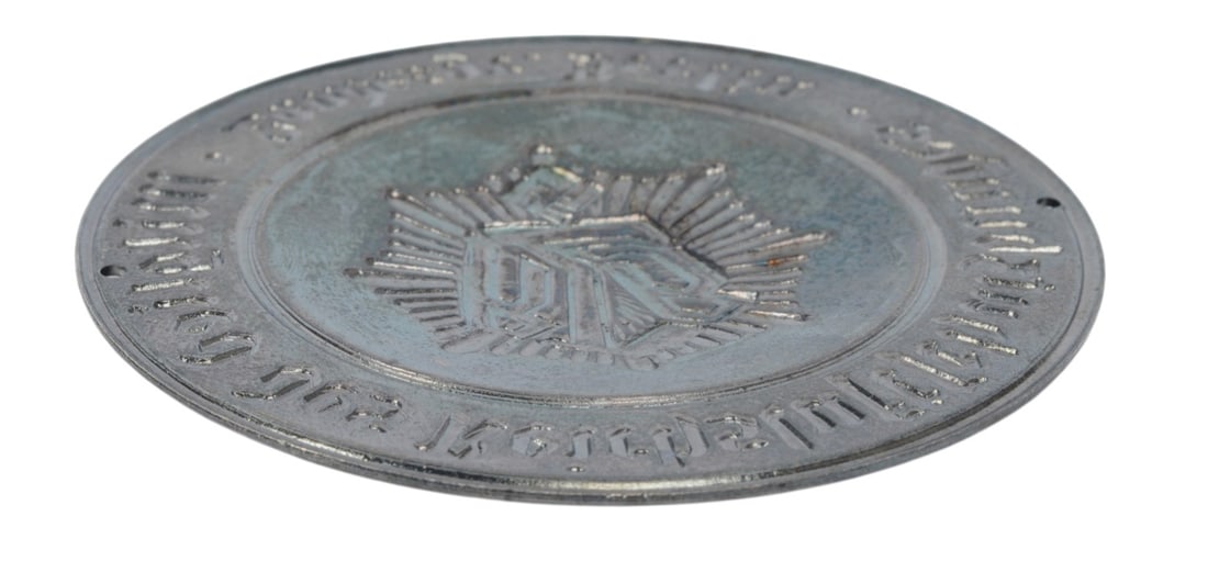 *German WW2 Reichsluftschutzbund RLB Members Door Plaque & RLB Pin (CWA) - 5