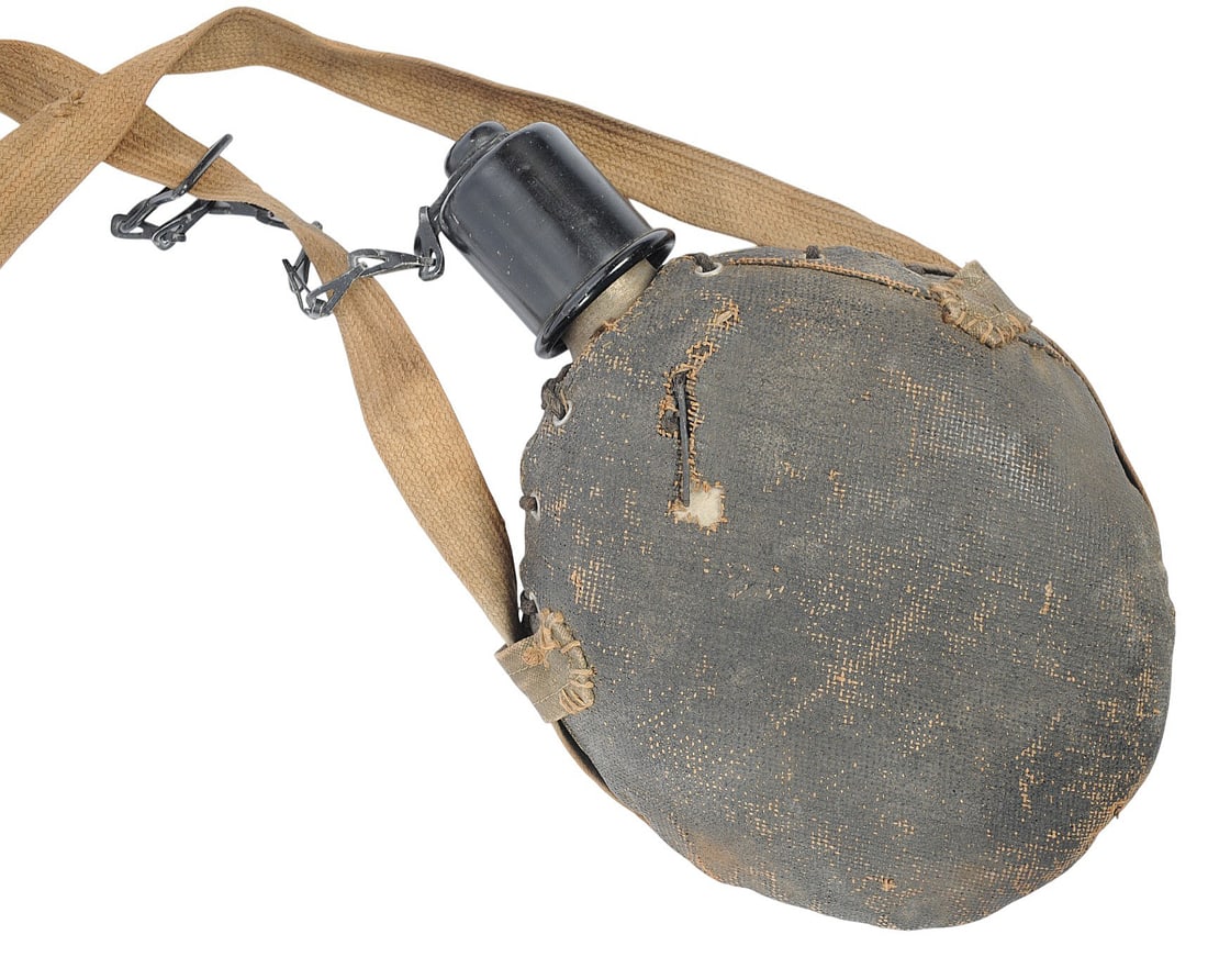 RARE Imperial Naval WWII issue Special Landing Force Canteen & Carrier (A) - 4