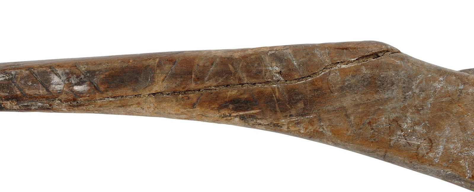 Antique African tribal Hand-Carved Wooden Ladle (A) - 6