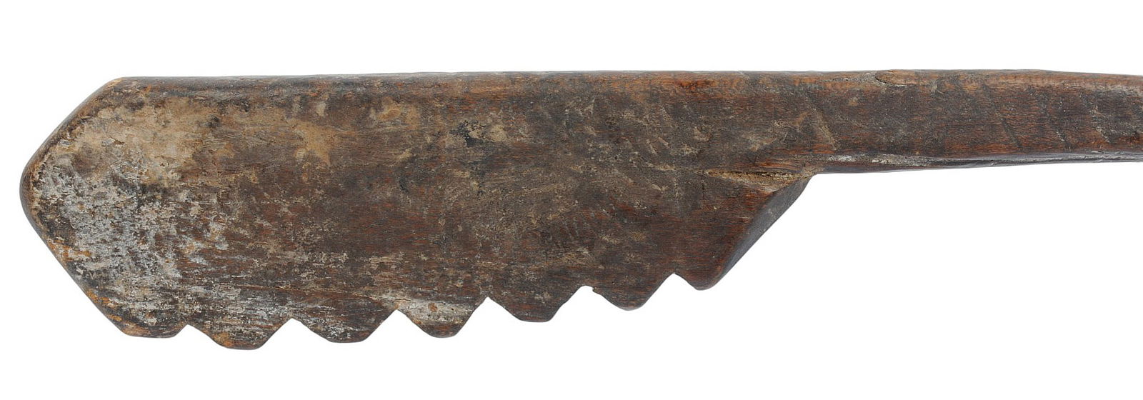 Antique African tribal Hand-Carved Wooden Ladle (A) - 7