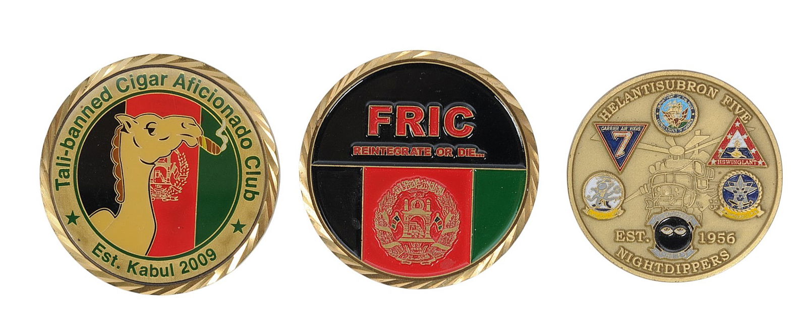 Three Afghanistani Souvenir CHALLENGE COINS (A) - 2