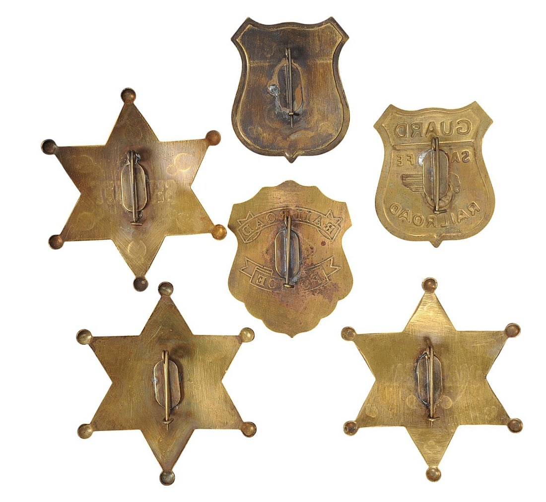 Six Old West Style Sheriff & Police Badges (A) - 2