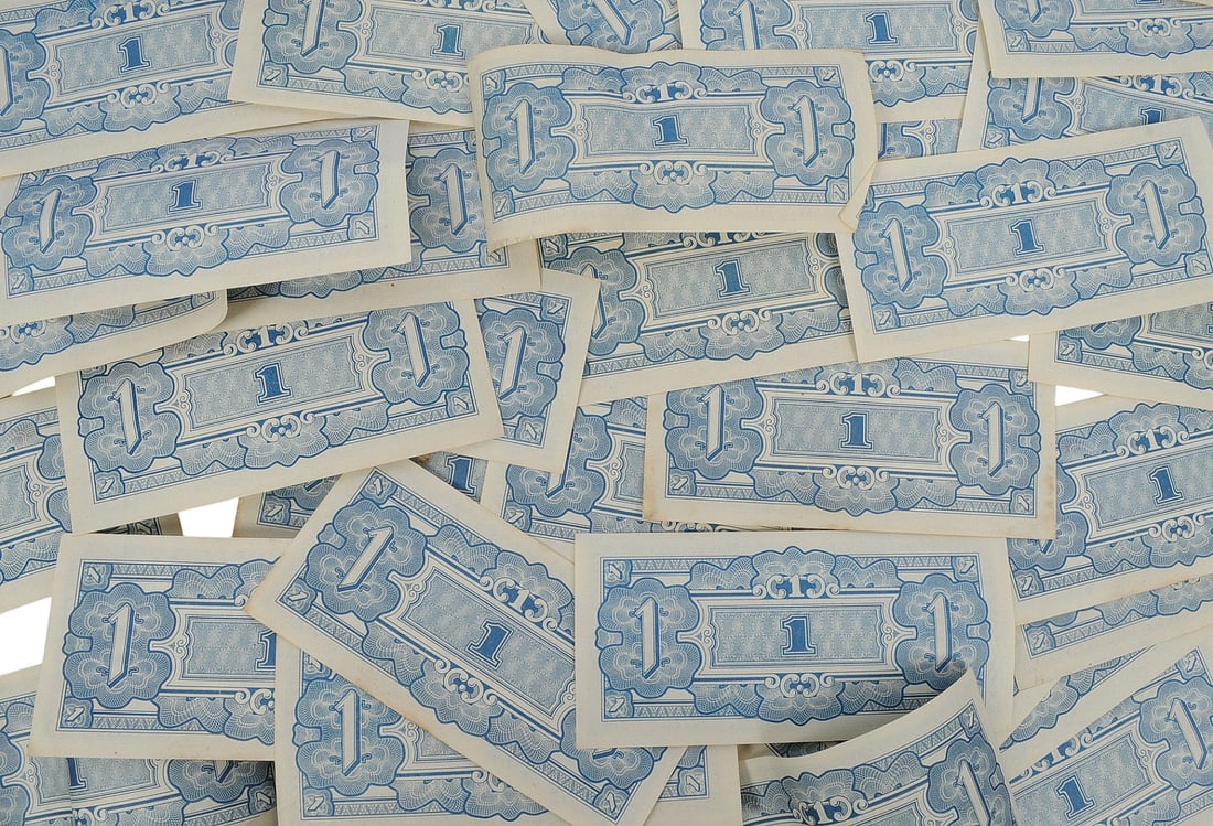 Japanese Post WWII Occupation Currency, 47 Shillings in One Shilling Bills (EDN) - 5