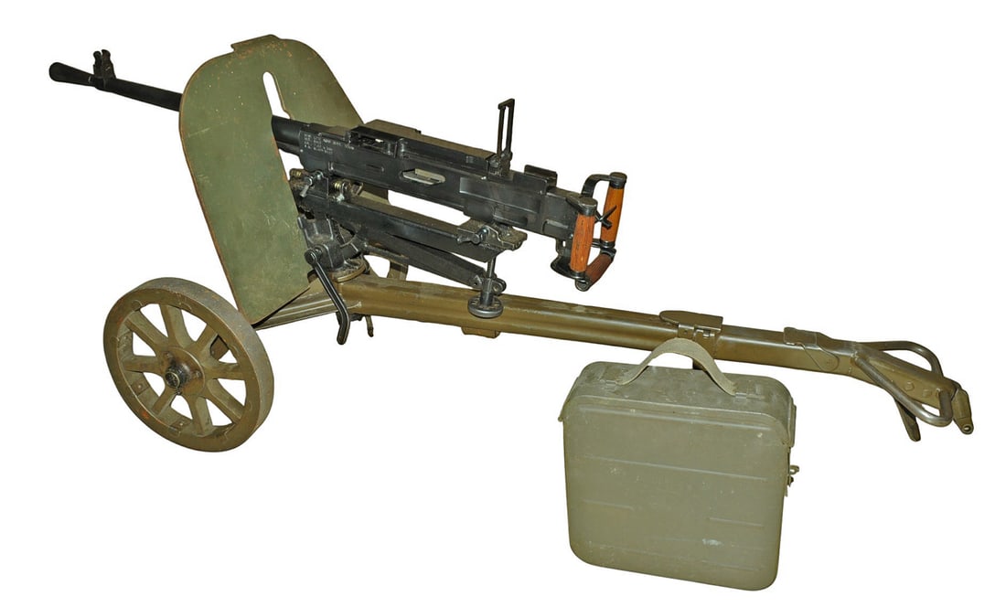 Polish SG43 Goryunov 7.62x54 Semi Auto Mounted Firearm by Wiselite FFL Required WLA29-5117 (G2L1): A Polish SG43 Goryunov 7.62x54 Semi Auto Mounted Firearm by Wiselite that is in very good condition with a bright and defined bore. The action appears to function properly, and the finish shows light