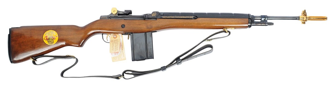 Vietnam Commemorative Federal Ordinance Inc M14 Semi Automatic 7.62x51 Rifle FFL: VME070 (W4M1): Vietnam Commemorative Federal Ordinance Inc M14 Semi-Automatic 7.62x51 Rifle and display case in very good condition with a bright and defined bore. The action appears to function properly with