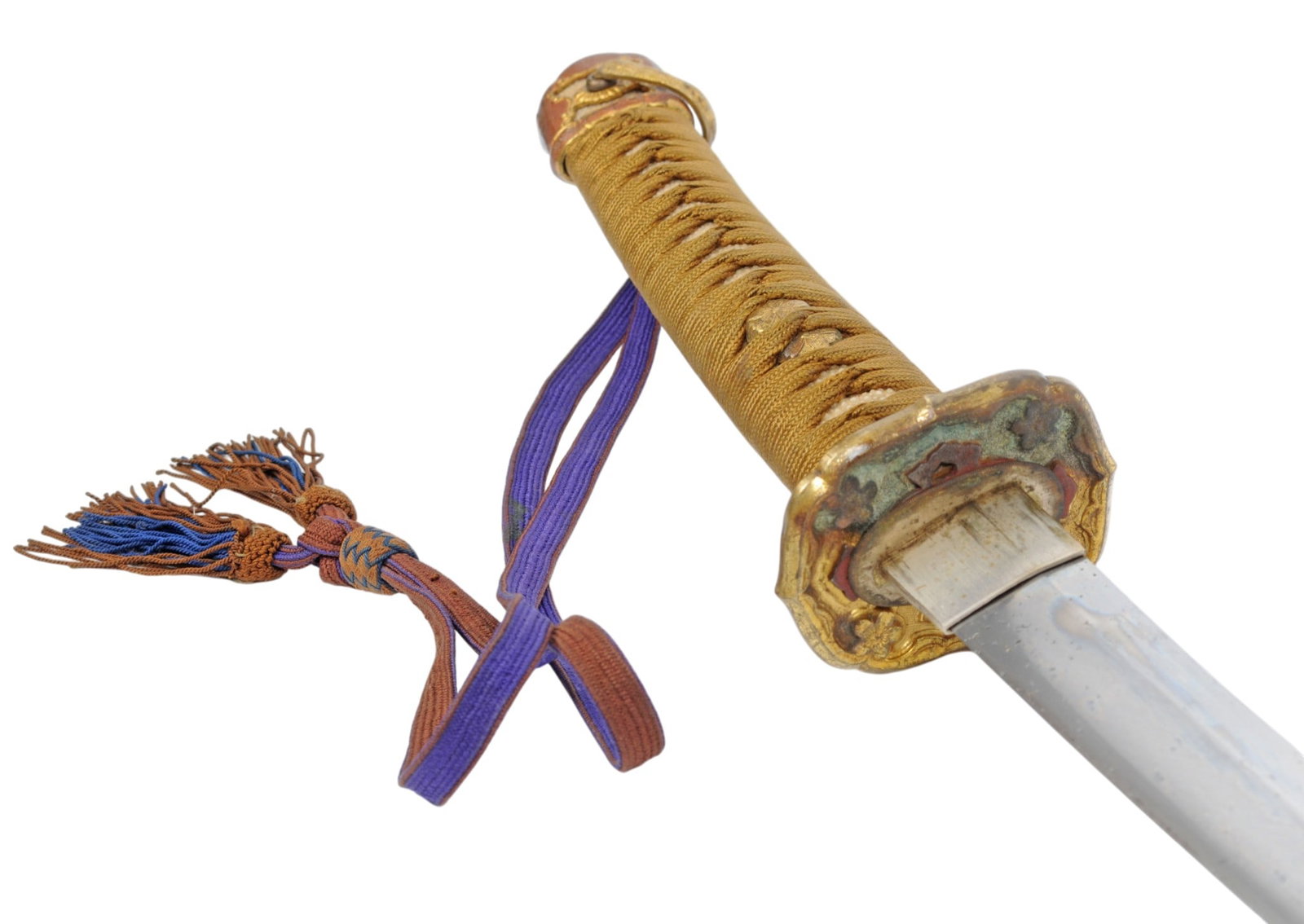 Japanese Army Officers Signed Sword in WWII Shin Gunto Combat Mounts (G3M) - 10