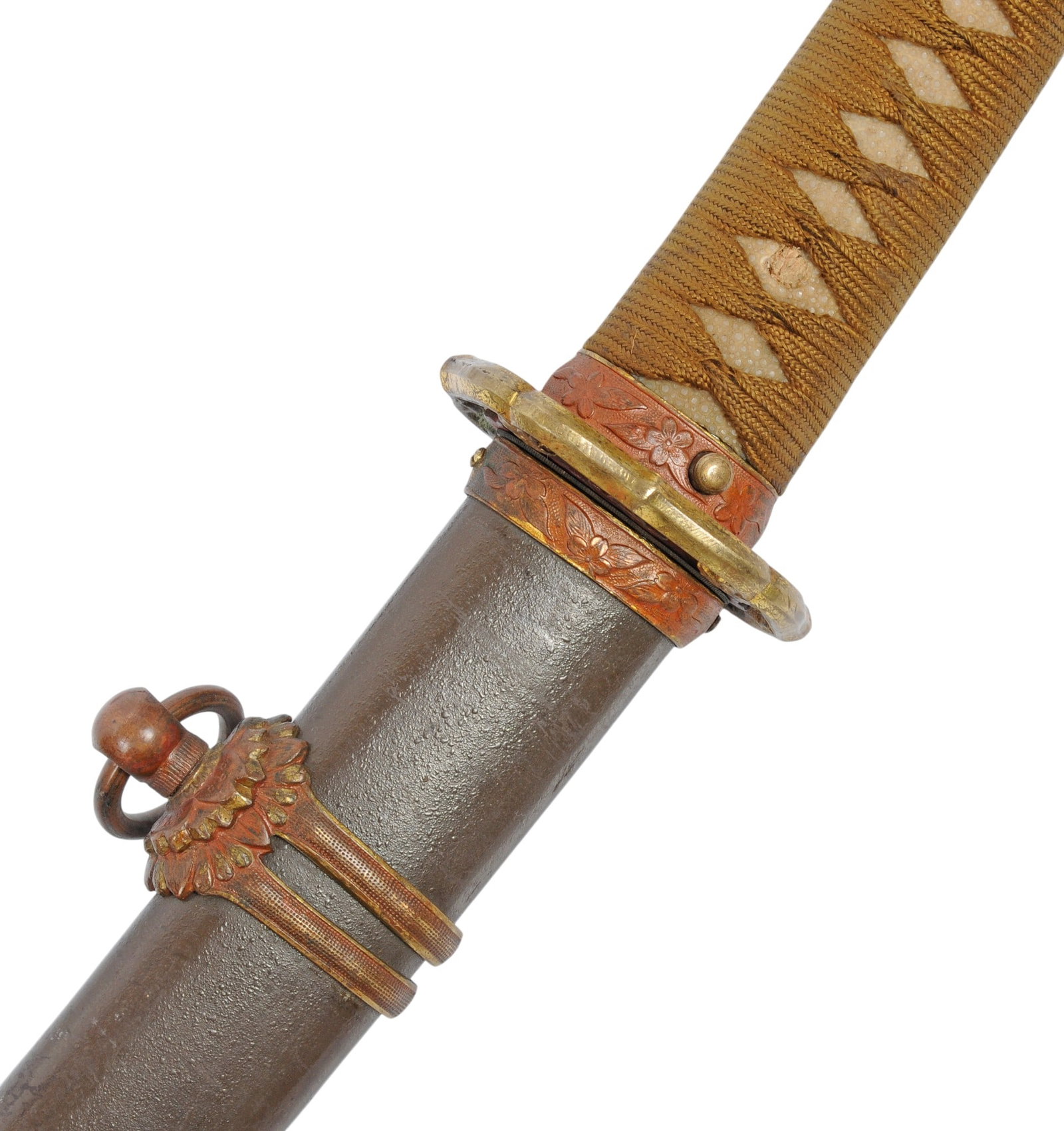 Japanese Army Officers Signed Sword in WWII Shin Gunto Combat Mounts (G3M) - 13