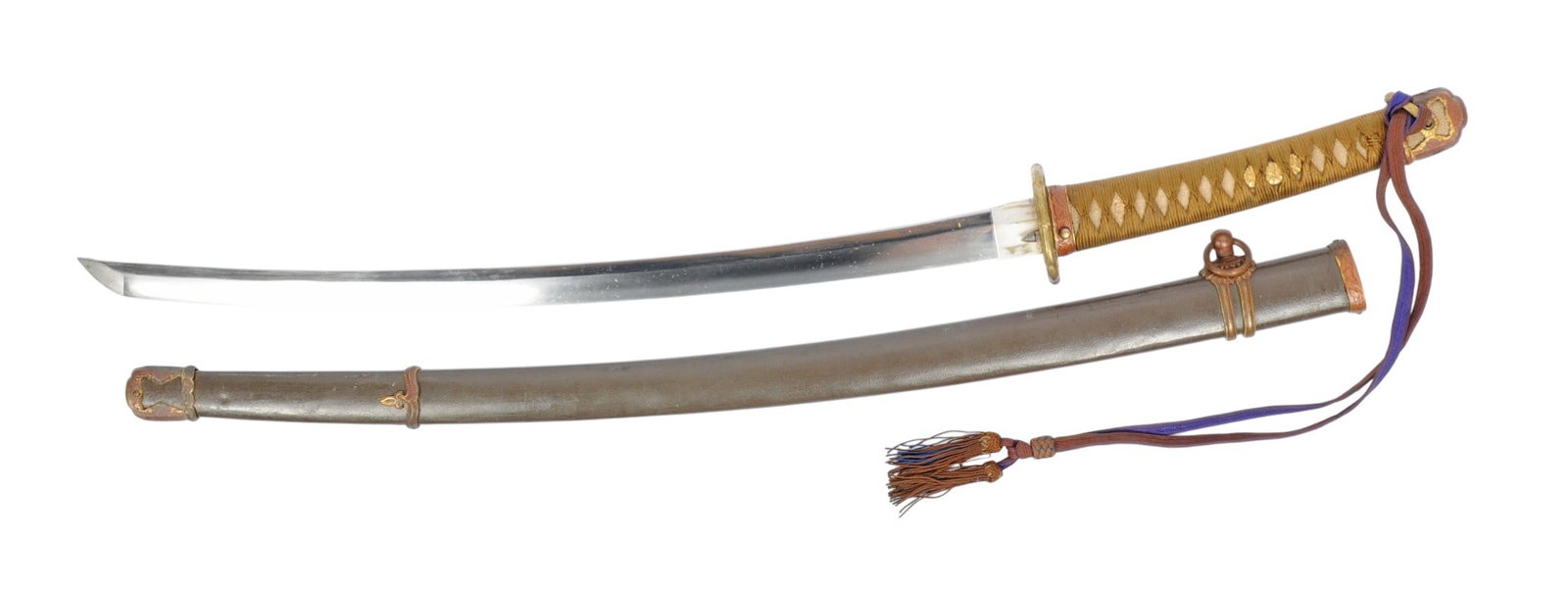 Japanese Army Officers Ancestral Sword in WWII Shin Gunto Combat Mounts (G3M) (1 of 14)