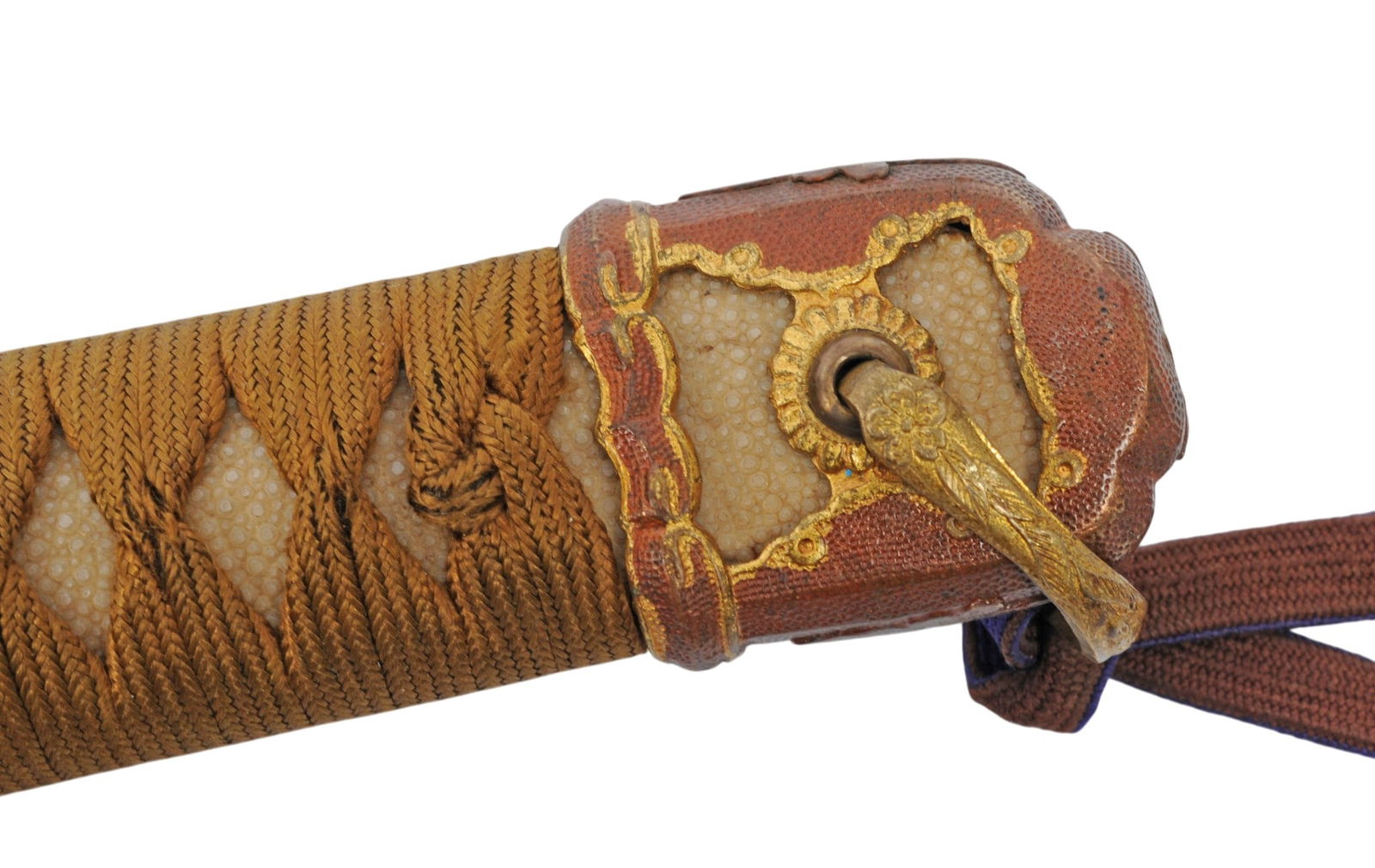 Japanese Army Officers Signed Sword in WWII Shin Gunto Combat Mounts (G3M) - 5