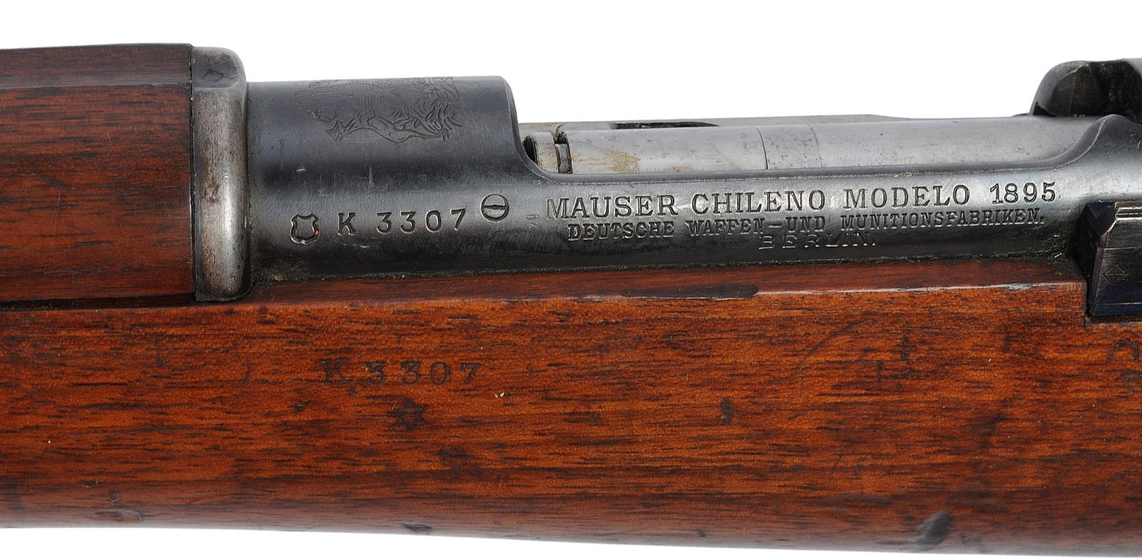 Chilean Model 1895 Mauser 7x57mm Bolt-action Rifle FFL Required: K3307 (A1) - 14