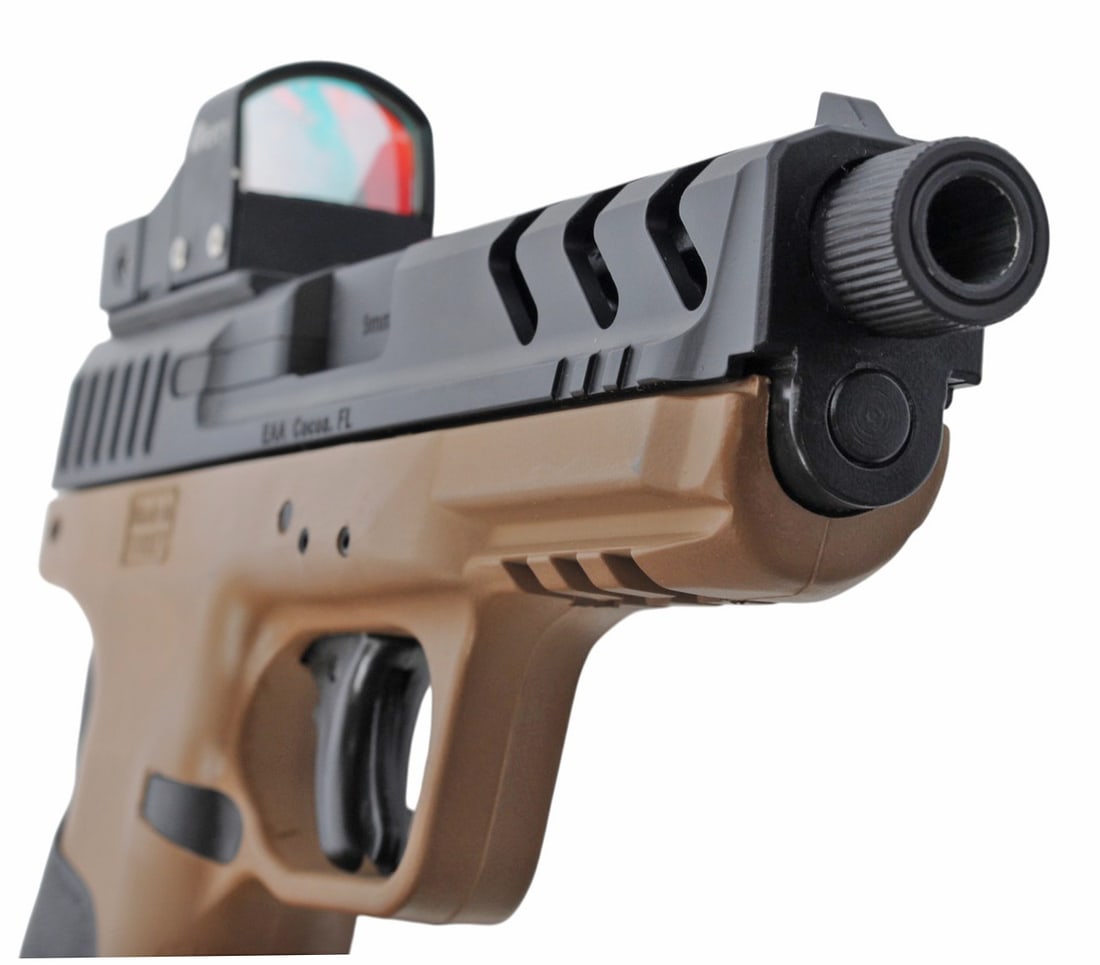 EAA MC28SAT 9mm Semi Auto Pistol with Derry Red Dot FFL T6368-22AV00527(DMW1) - 9