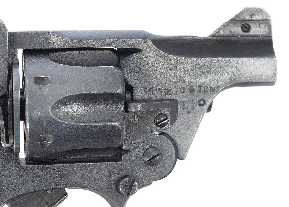 British Webley NO.2 Mark I Tanker 38. Cal Double Action Snub Nose Revolver FFL B7703 (B3W1) - 3