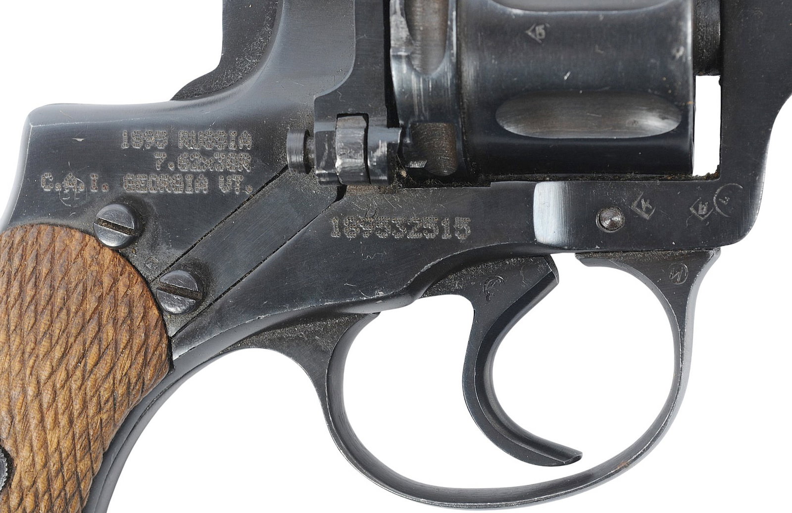 Russian WWII 1944 Date Izhevsk Model 1895 Nagant 7.62x38R Double Action Revolver FFL 189532515(B3W1) - 3