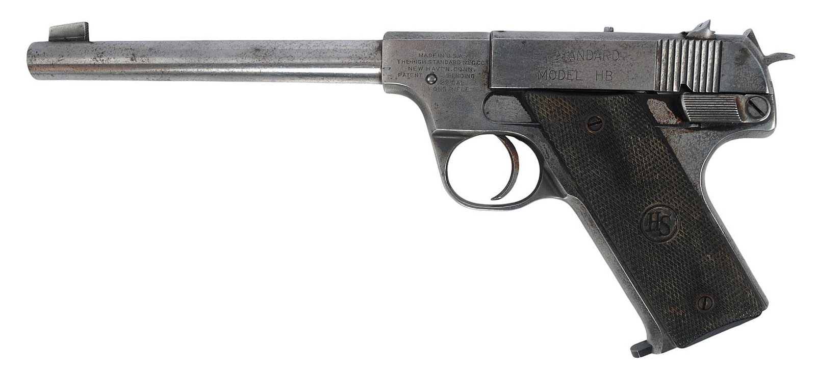 High Standard Model HB .22LR Semi-auto Pistol FFL Required: 280640 (B3W1) - 6