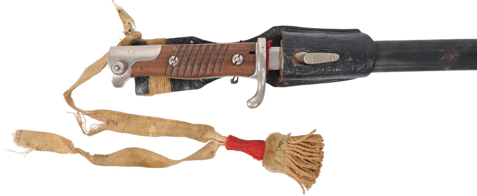 Imperial German WWI era Dress Gewehr 1898 Mauser Quill-Back Bayonet, Frog & NCO Knot (M2R) - 11
