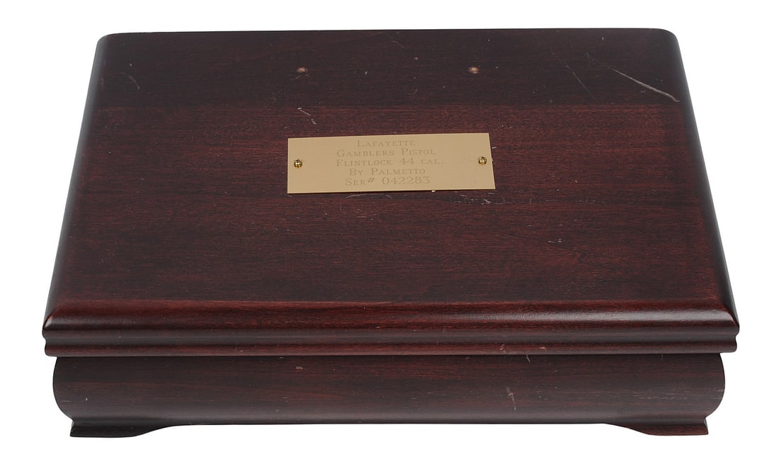 Contemporary Cased Italian Palmetto Arms "Lafayette Gamblers FLintlock Pistol" - no FFL needed (A1) - 10