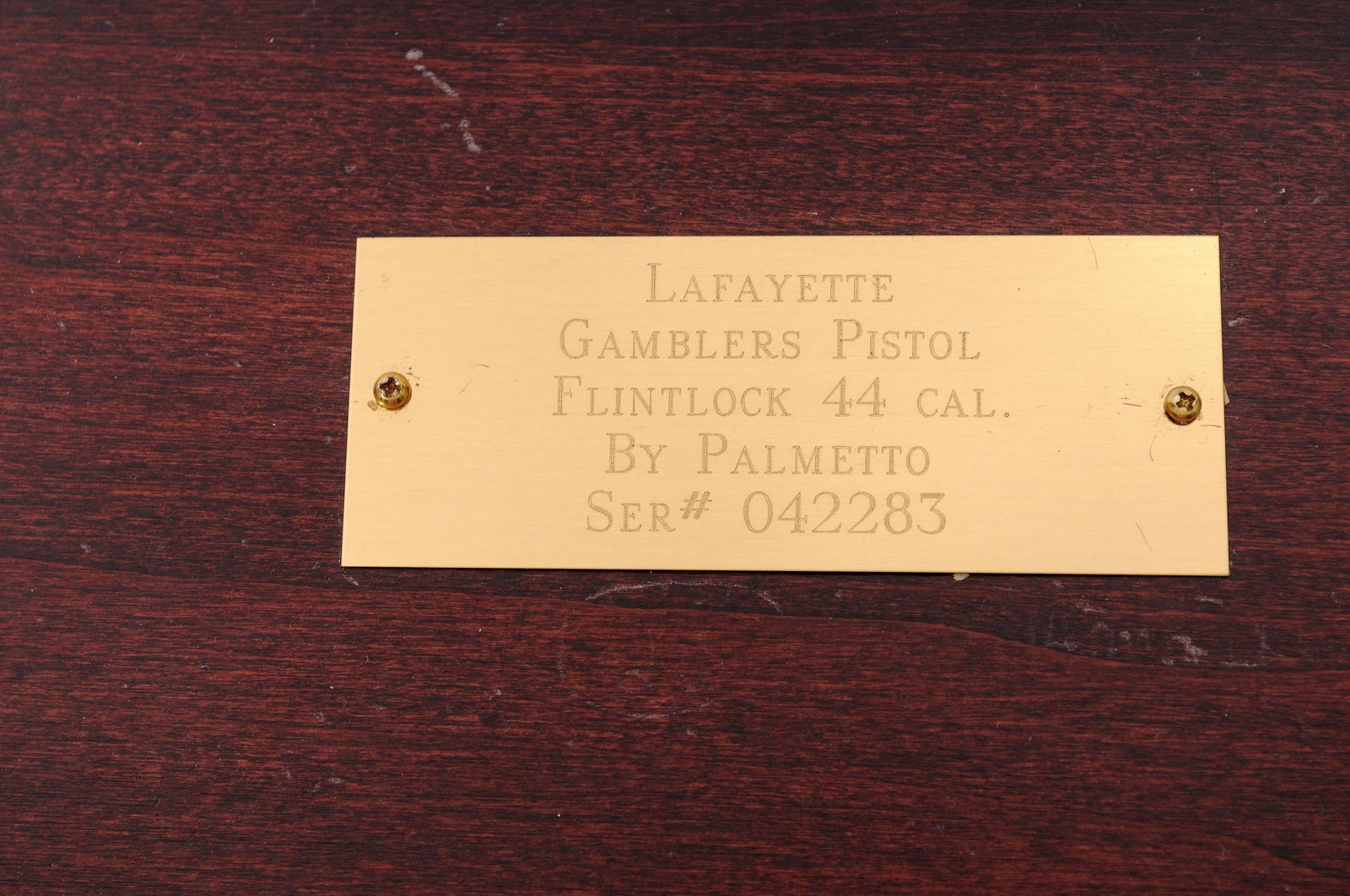 Contemporary Cased Italian Palmetto Arms "Lafayette Gamblers FLintlock Pistol" - no FFL needed (A1) - 9