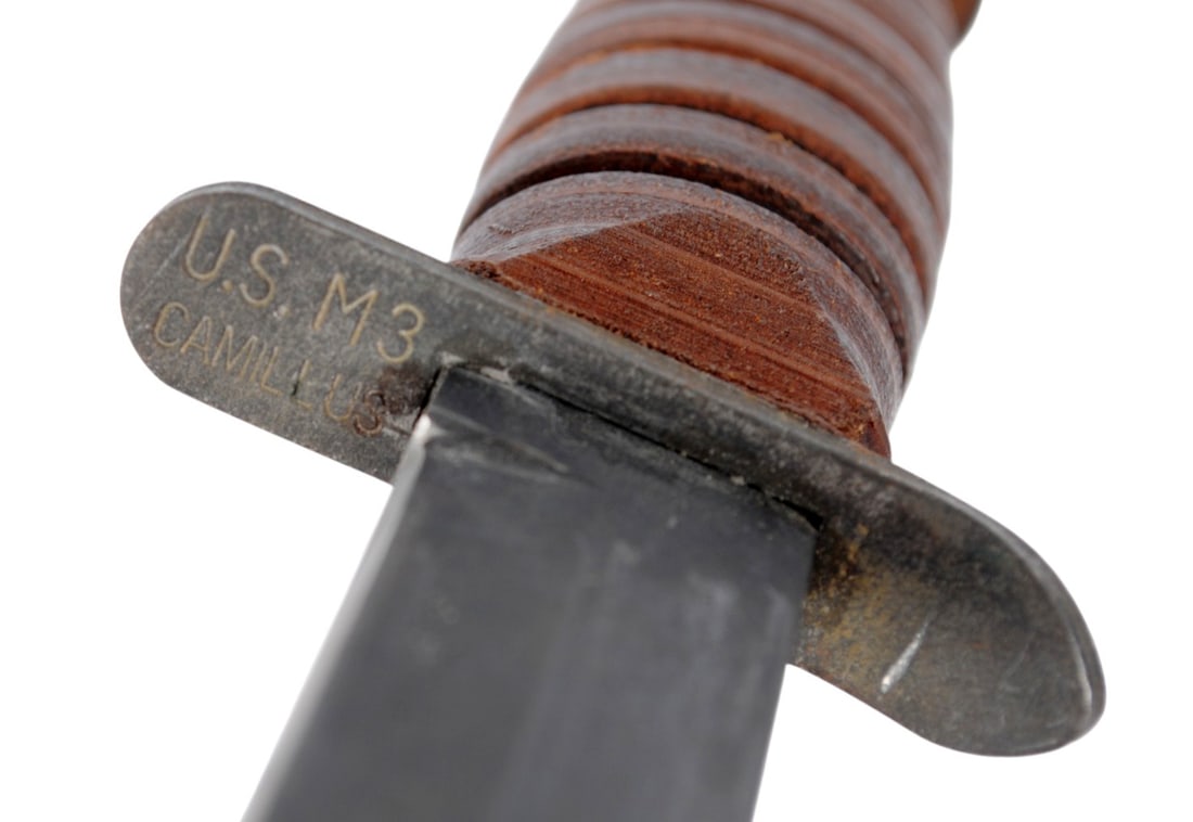 Possible US World War II Camillius M3 Fighting Knife & M6 Leather Sheath (CWA) - 4