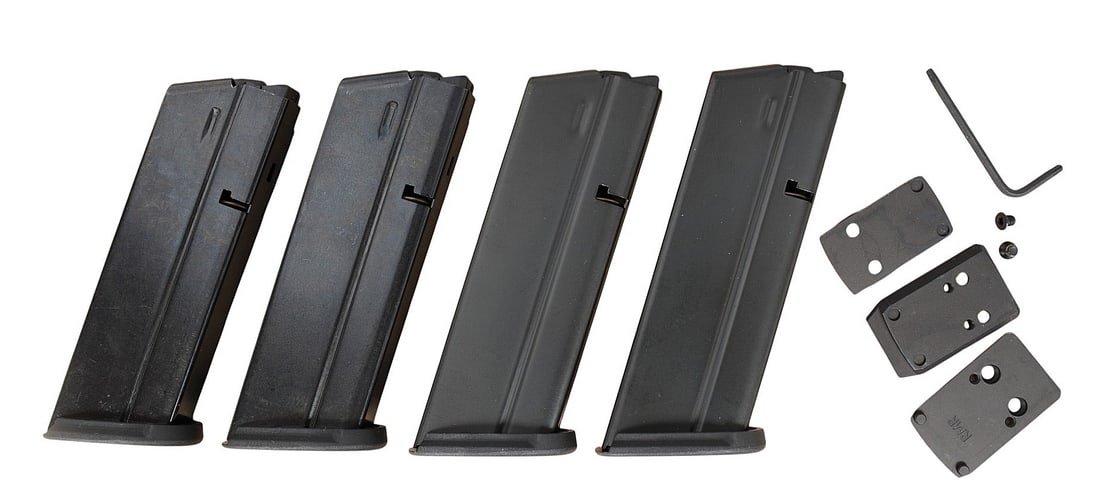 PSA ROK 57 5.7x28mm 23 Rd Pistol Magazines and Optics Plate Lot of 7 (JGD) - 2
