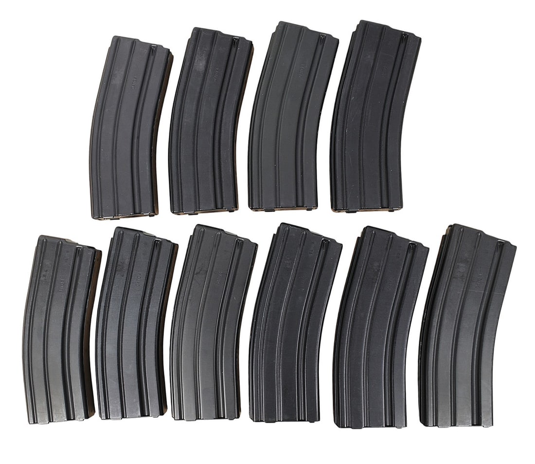 Palmetto State Armory AR15 5.56mm 30 Rd Magazine Lot of 10 (JGD): A Palmetto State Armory AR15 5.56mm 30 Rd Magazine Lot of 10 in good to very good condition.