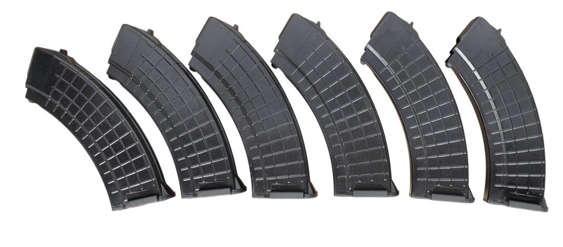 Commercial AK47 Polymer 7.62x39mm 30Rd Magazine Lot of 6 (JGD) (1 of 3)