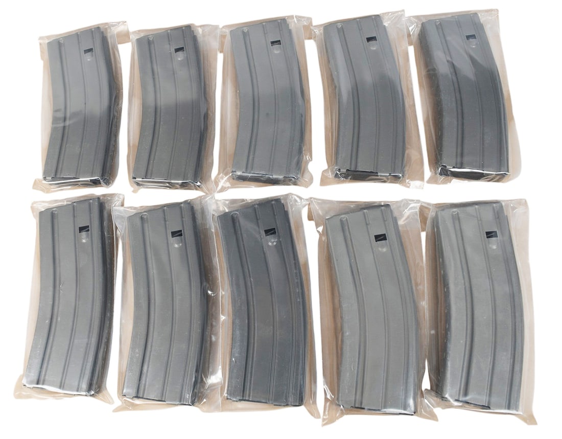Commercial AR15 5.56mm 30Rd Steel Magazine Lot of 10 (JGD): A Commercial AR15 5.56mm 30Rd Steel Magazine Lot of 10 in very good condition.