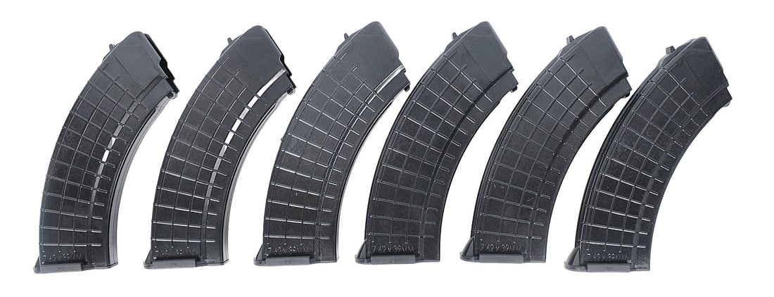Commercial Polymer AK47 7.62x39mm 30Rd. Magazine Lot of 6 (JGD) (1 of 3)