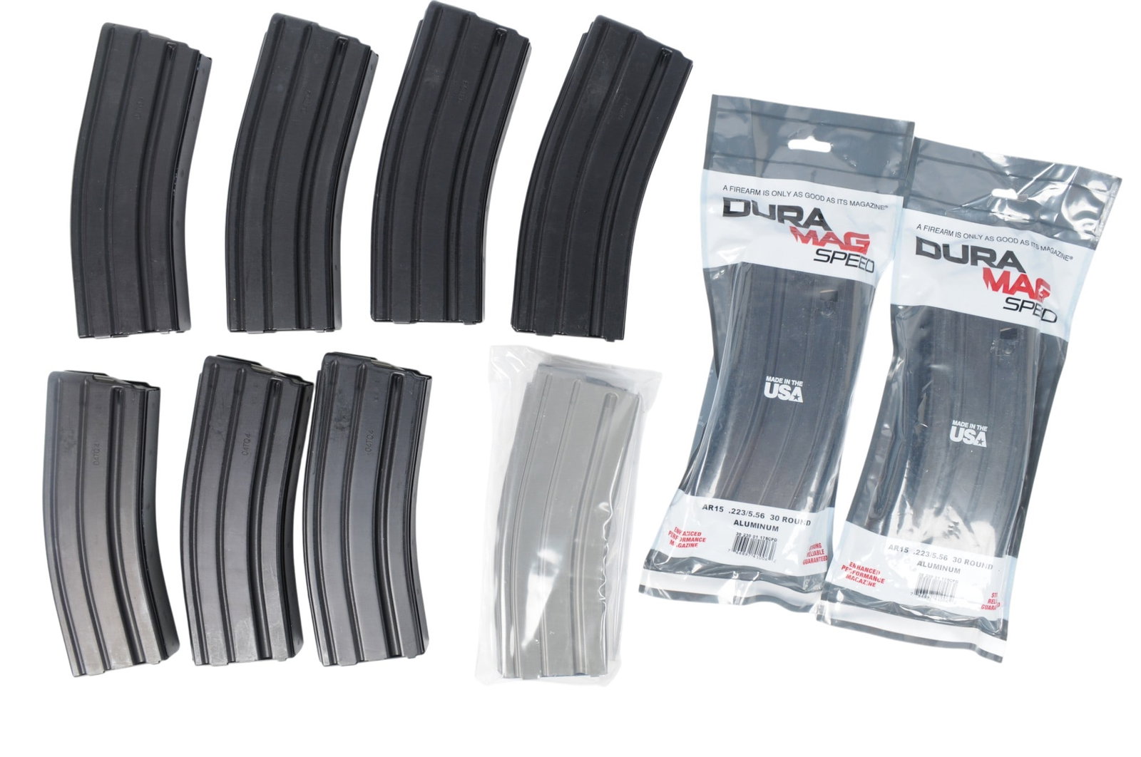 Commercial Duramag AR15 5.56mm 30 Rd Magazine Lot of 10 (JGD): A Commercial Duramag AR15 5.56mm 30 Rd Magazine Lot of 10 in very good condition.