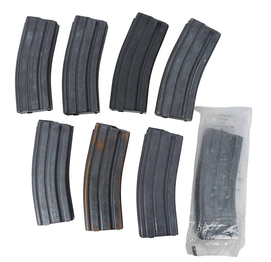 USGI Surplus AR15 5.56mm 30 Rd Steel Magazine Lot of 8 (JGD): A USGI Surplus AR15 5.56mm 30 Rd Steel Magazine Lot of 8 in good to very good condition.