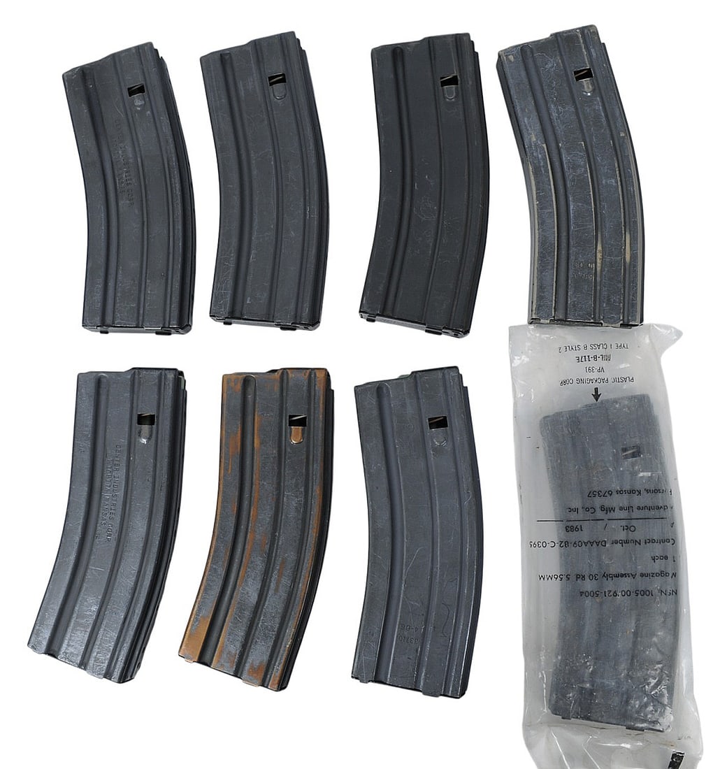 USGI Surplus AR15 5.56mm 30 Rd Steel Magazine Lot of 8 (JGD) - 2