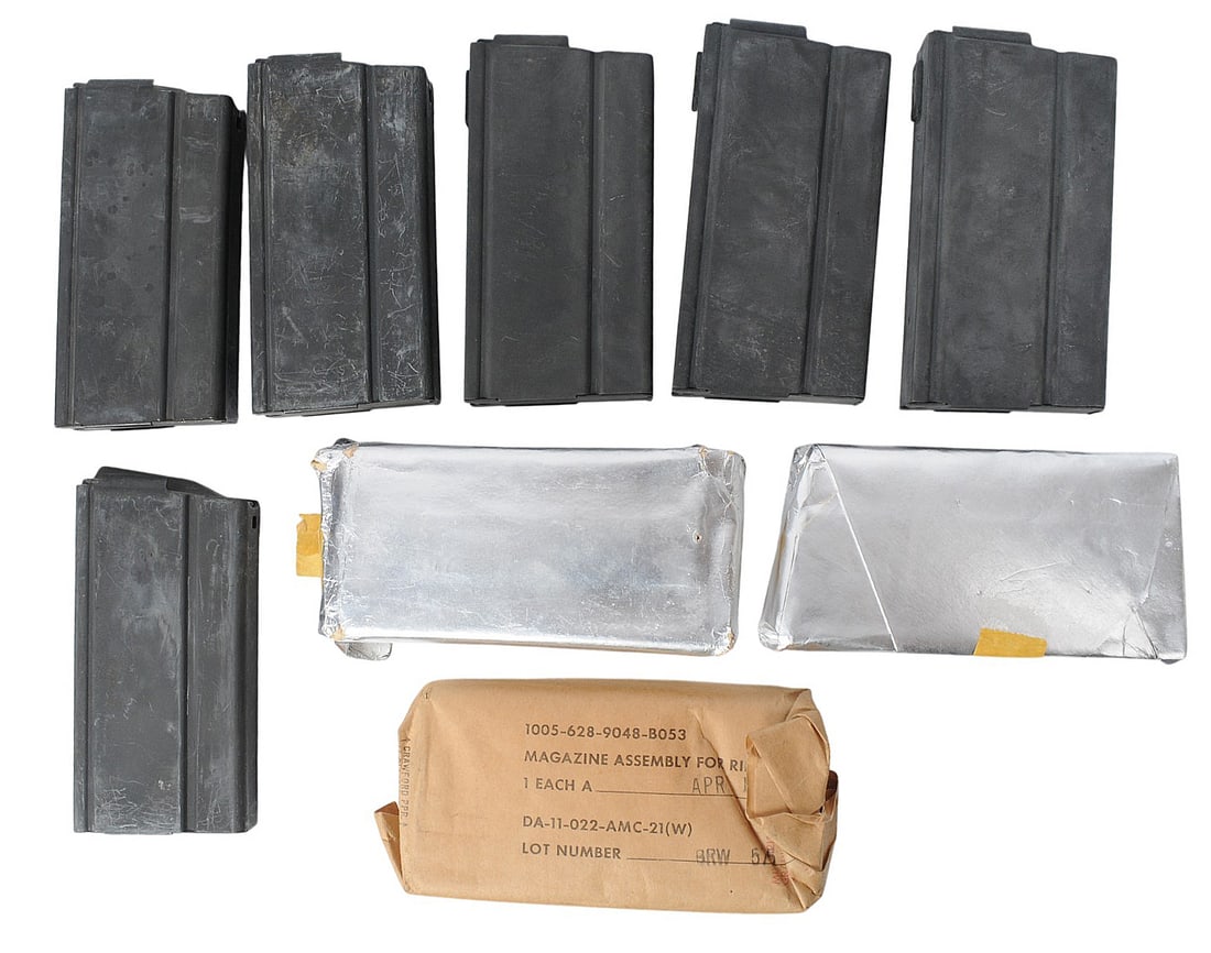 Surplus M14 7.62x51mm 20 Rd Magazine Lot of 9 (JGD): A Surplus M14 7.62x51mm 20 Rd Magazine Lot of 9 in very good condition.