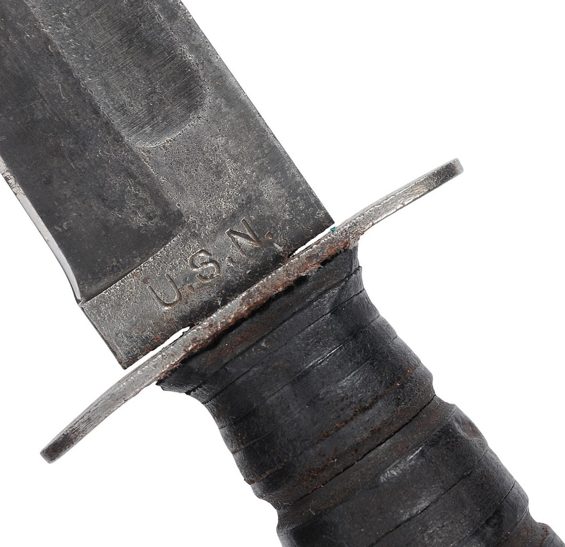 US Navy WWII MK2 Camillus Fighting Knife with KA-Bar Scabbard (D3M) - 5