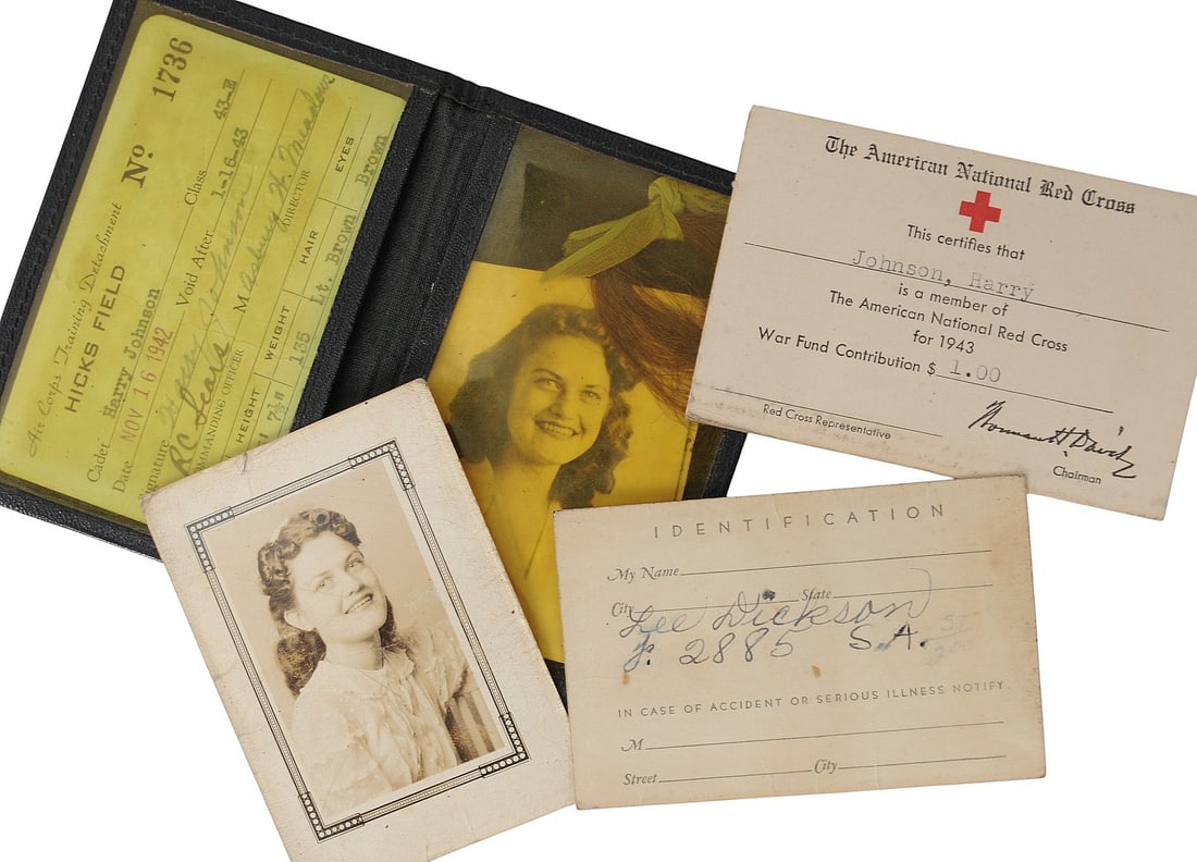 US Army Air Corp World War II Pilots Navigation Kit Maps, Russian Blood Chit & Personal Items (CWA) - 19
