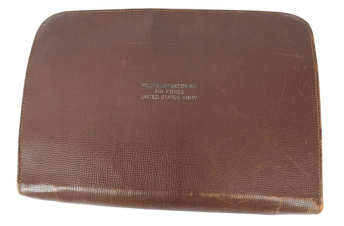 US Army Air Corp World War II Pilots Navigation Kit Maps, Russian Blood Chit & Personal Items (CWA) - 2