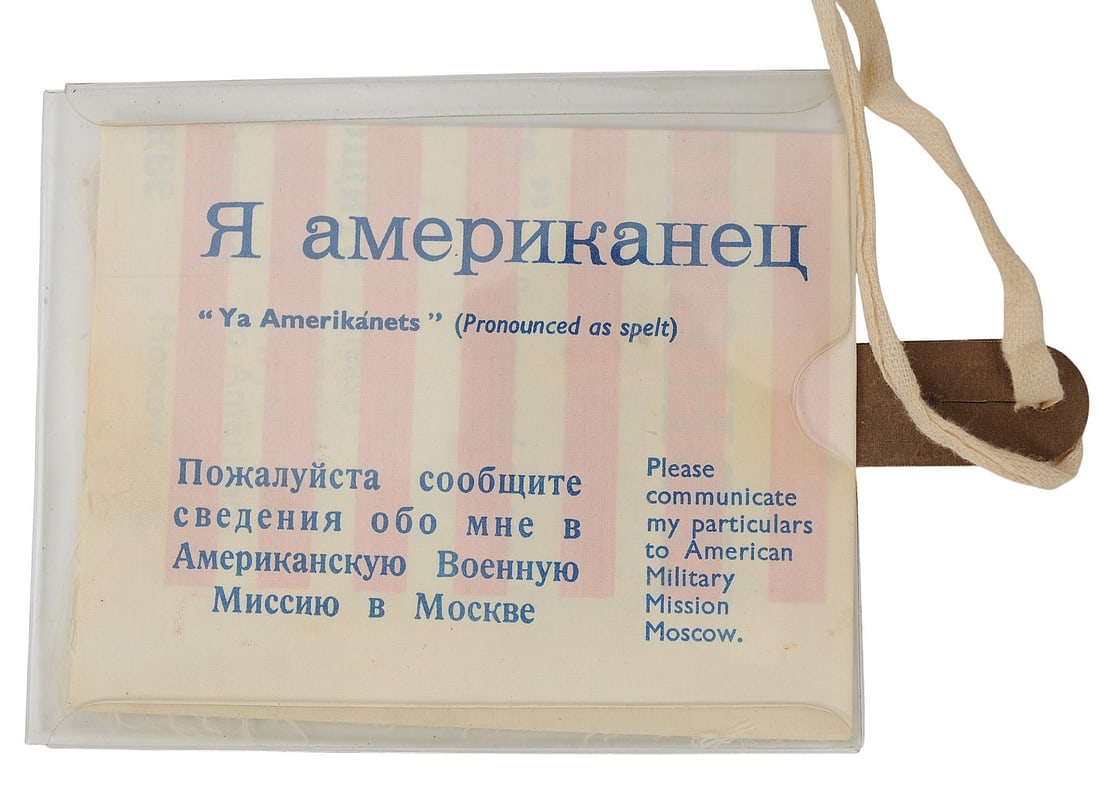 US Army Air Corp World War II Pilots Navigation Kit Maps, Russian Blood Chit & Personal Items (CWA) - 8