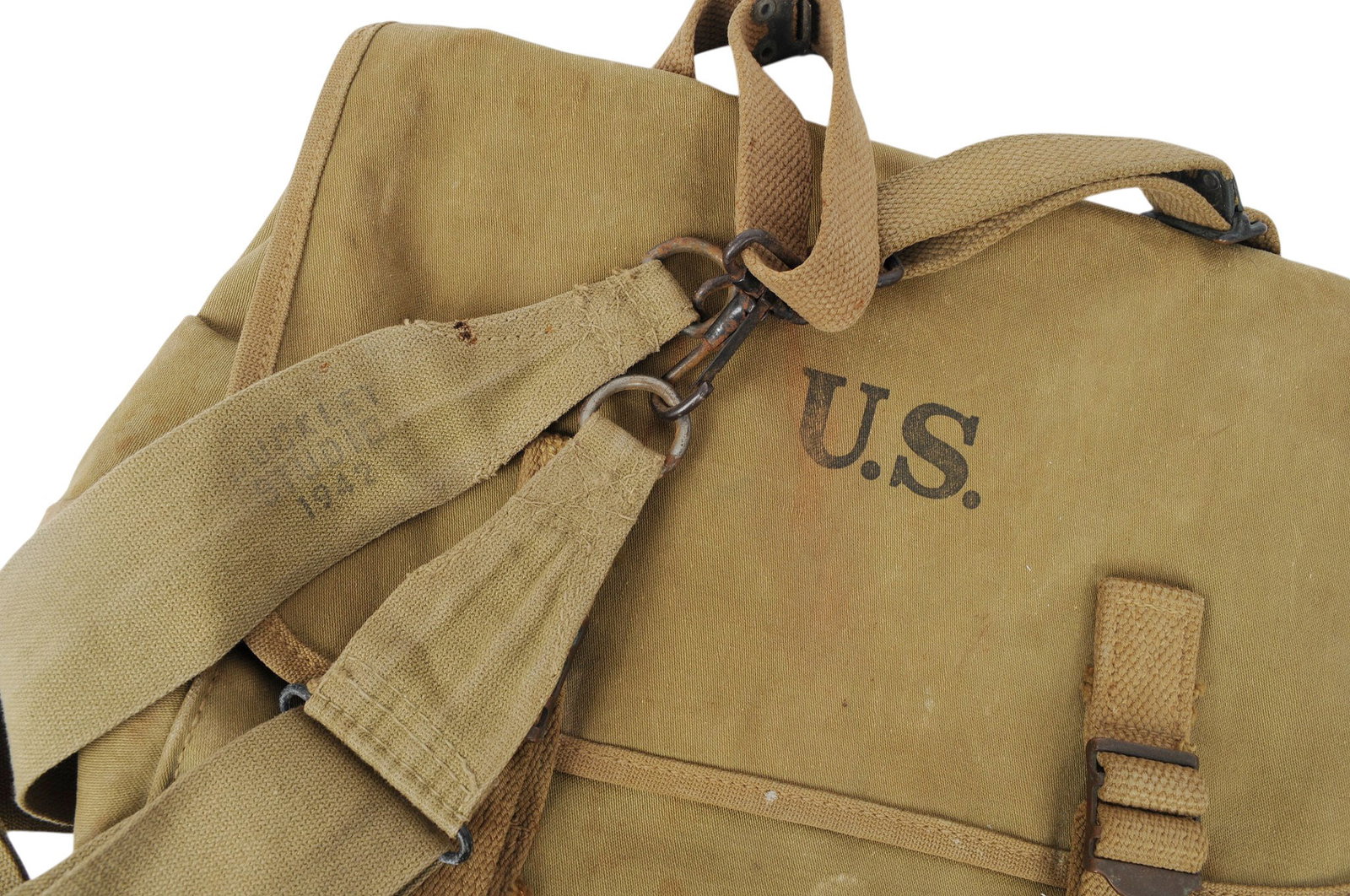 US Army World War II Airborne 1942 Dated Atlantic Products Corp. Musette Bag (CWA) - 2