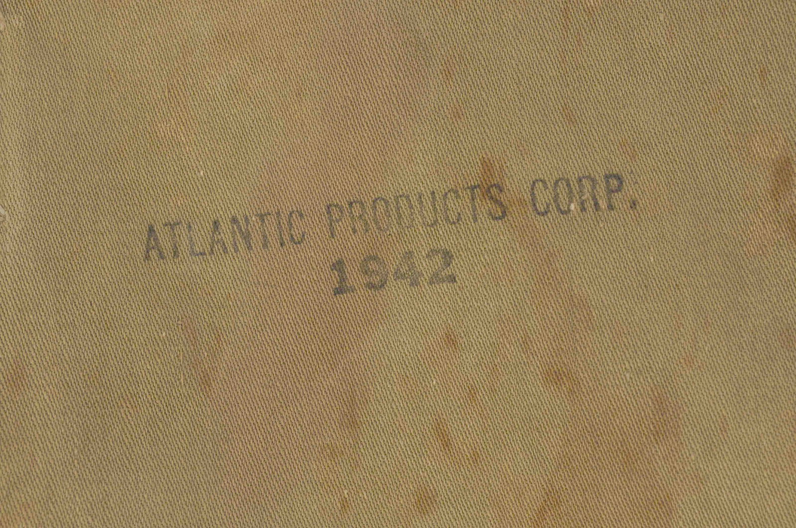 US Army World War II Airborne 1942 Dated Atlantic Products Corp. Musette Bag (CWA) - 6