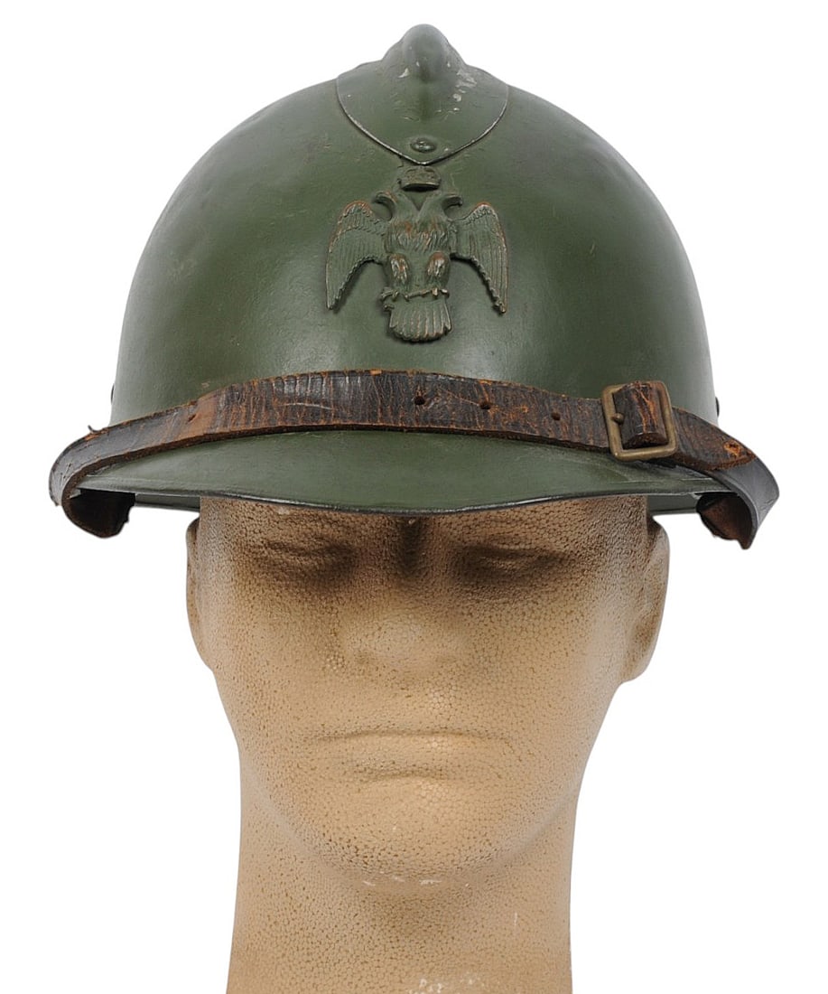 Interesting Rare Scottish Masonic Society French Adrian Helmet with an Italian M33 Liner (BM) - 6