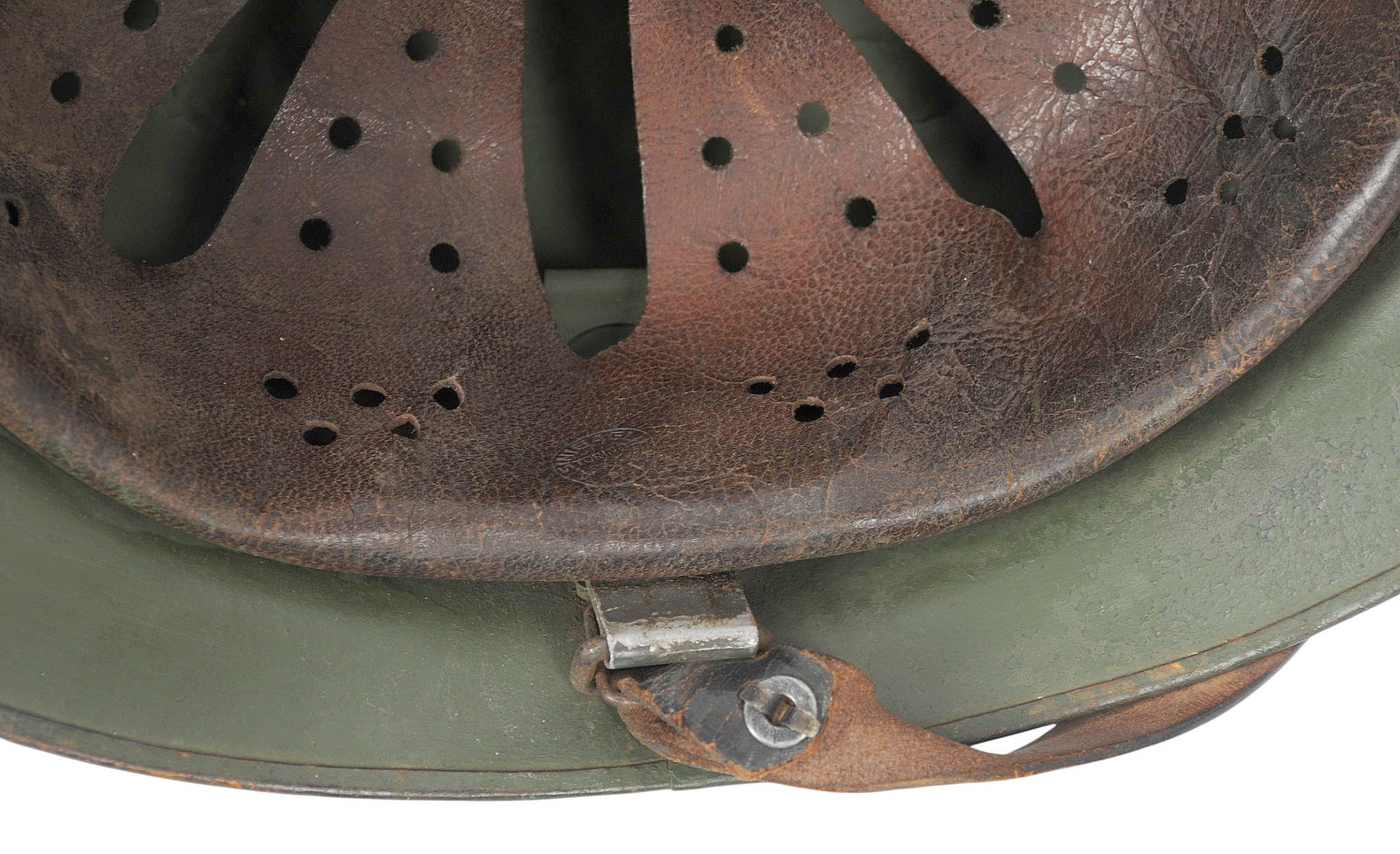 Interesting Rare Scottish Masonic Society French Adrian Helmet with an Italian M33 Liner (BM) - 8