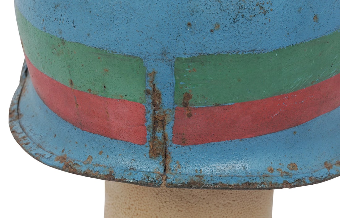 Rare South Vietnamese Police Re-Issued M1 Helmet Dated 1969 with Police District Number 600 (BM) - 5