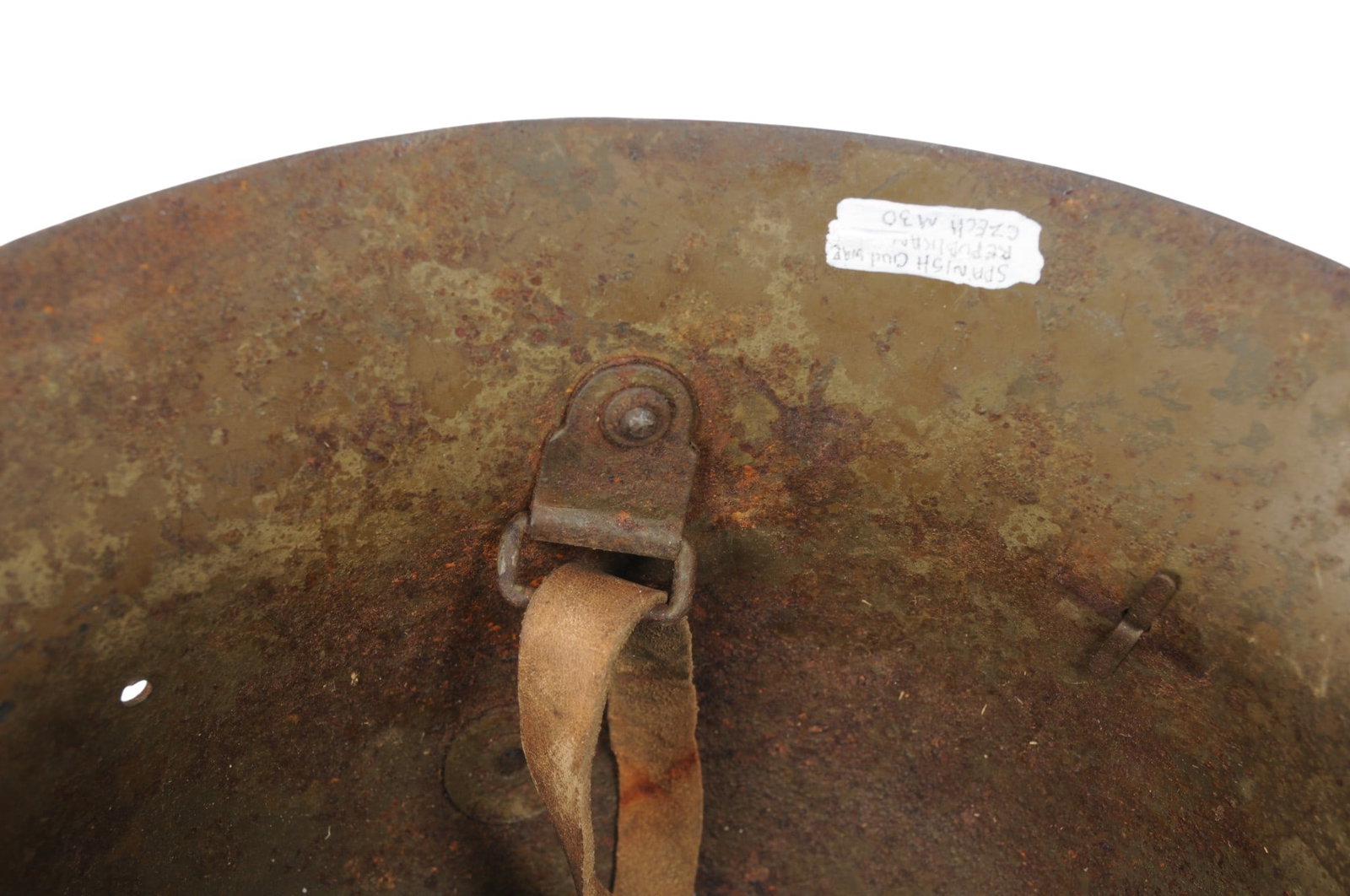 Spanish Civil War "Republican" Czech M30 Helmet (BM) - 8