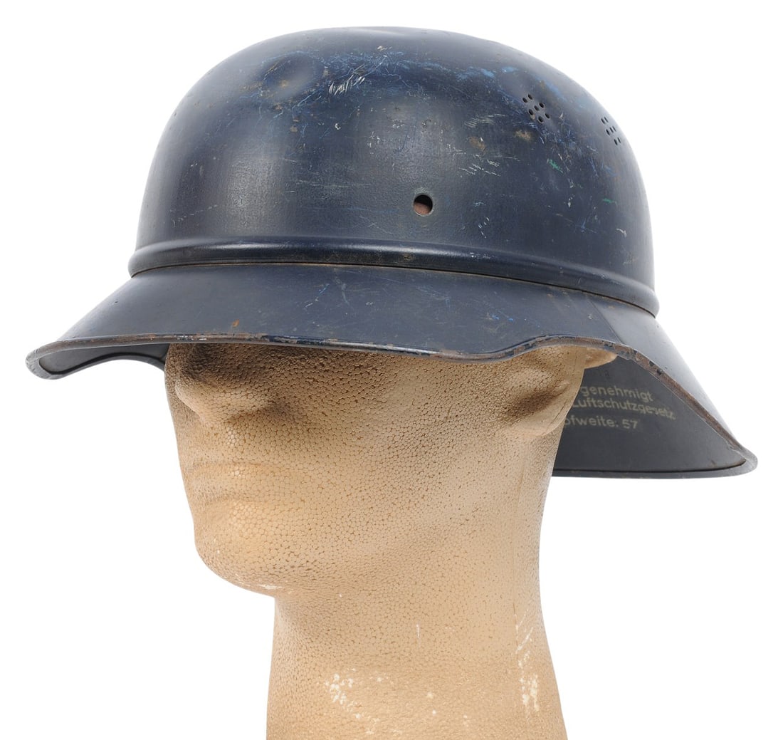 *German WWII M38 Luftschutz Gladiator Helmet with No Liner (C3T): A *German WWII M38 Luftschutz Gladiator Helmet with No Liner in good to very good condition *Due to Proxibids/Live auctioneers new payment processor, Payrix, having policy against processing payment